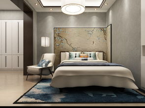 142平中式現代三居裝修效果案例 桃源里實景圖賞析